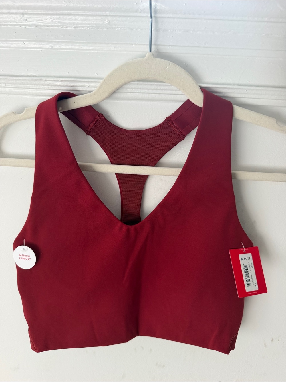 SPANX Women's Tank-Style Sports Bra - Burgundy